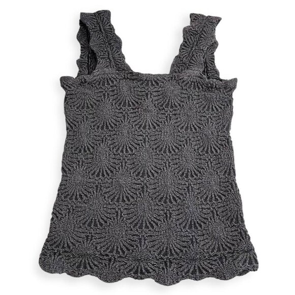 free people gray black love letter tank size medium - Picture 3 of 7